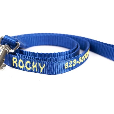 Custom-Embroidered-Pet-Leash-Personalized-ID-Leash-with-Name-and-Phone-Number-for-Pets-B01J5A1W6G
